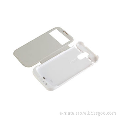Power Case for Samsung Galaxy S4, with Leather Cover and Kickstand for Video Watching and Face Time